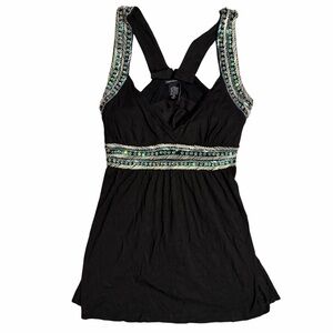 Moda International Y2K McBling Reworked Top Size XS